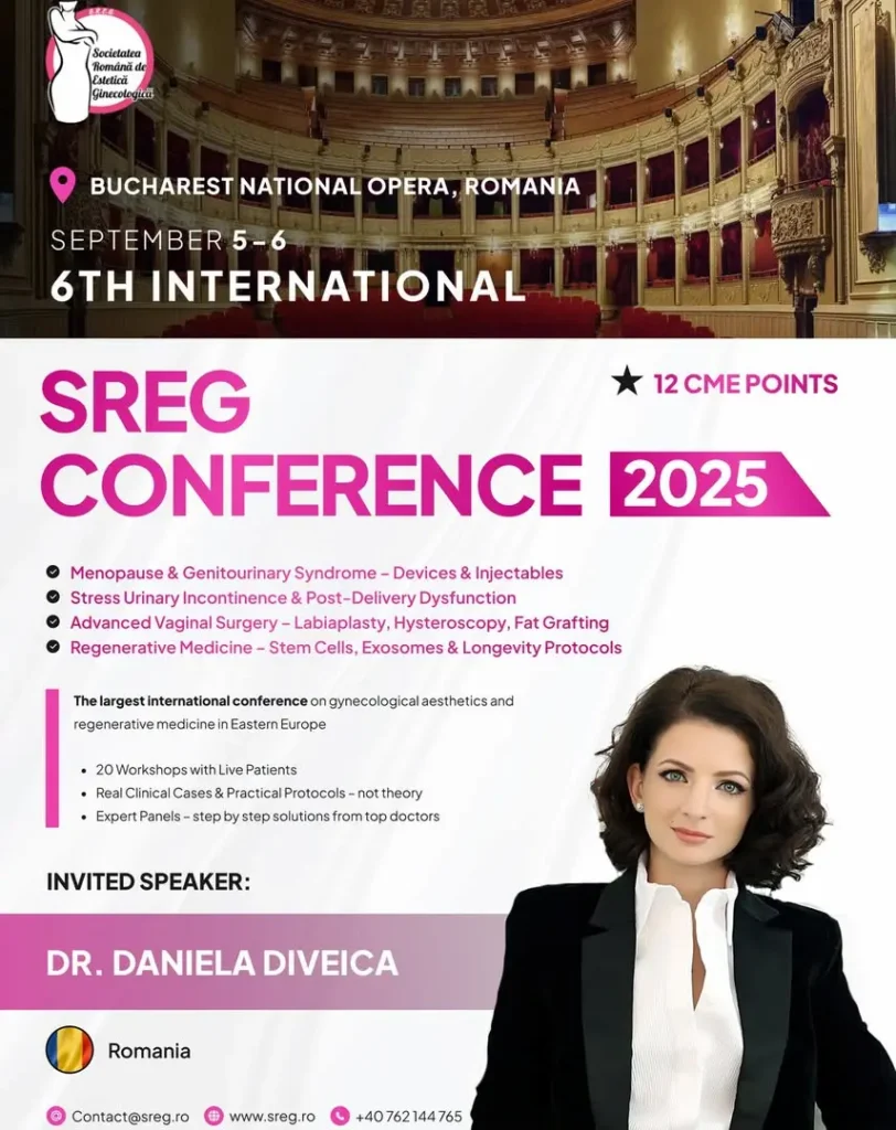 Dr. Daniela Diveica, expert speaker la congresul internatinal de ginecologie estetica si regenerativa